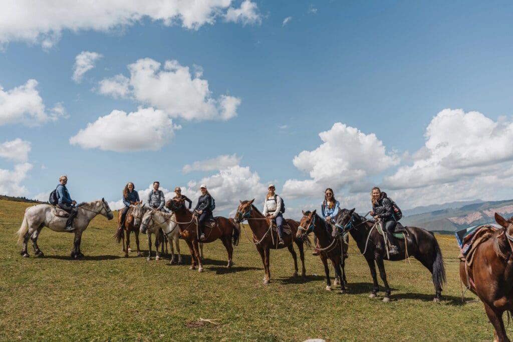 group kyrgyzstan horse ride