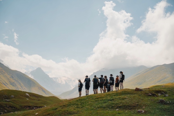 group kyrgyzstan mountain