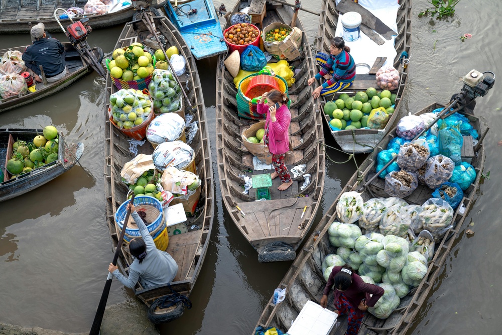 groepsreis Vietnam - rondreis Vietnam - Mekong Delta - floating market